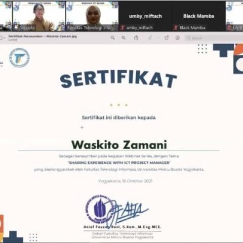 Webinar FTI UMBY Series, Sharing Experience With ICT Project Manager