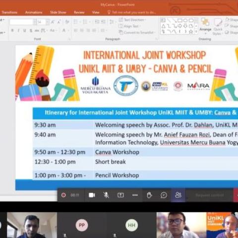 Kolaborasi dengan UniKL MIIT, FTI UMBY Gelar Internasional Joint Workshop