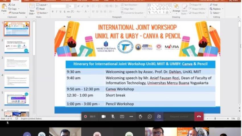 Kolaborasi dengan UniKL MIIT, FTI UMBY Gelar Internasional Joint Workshop